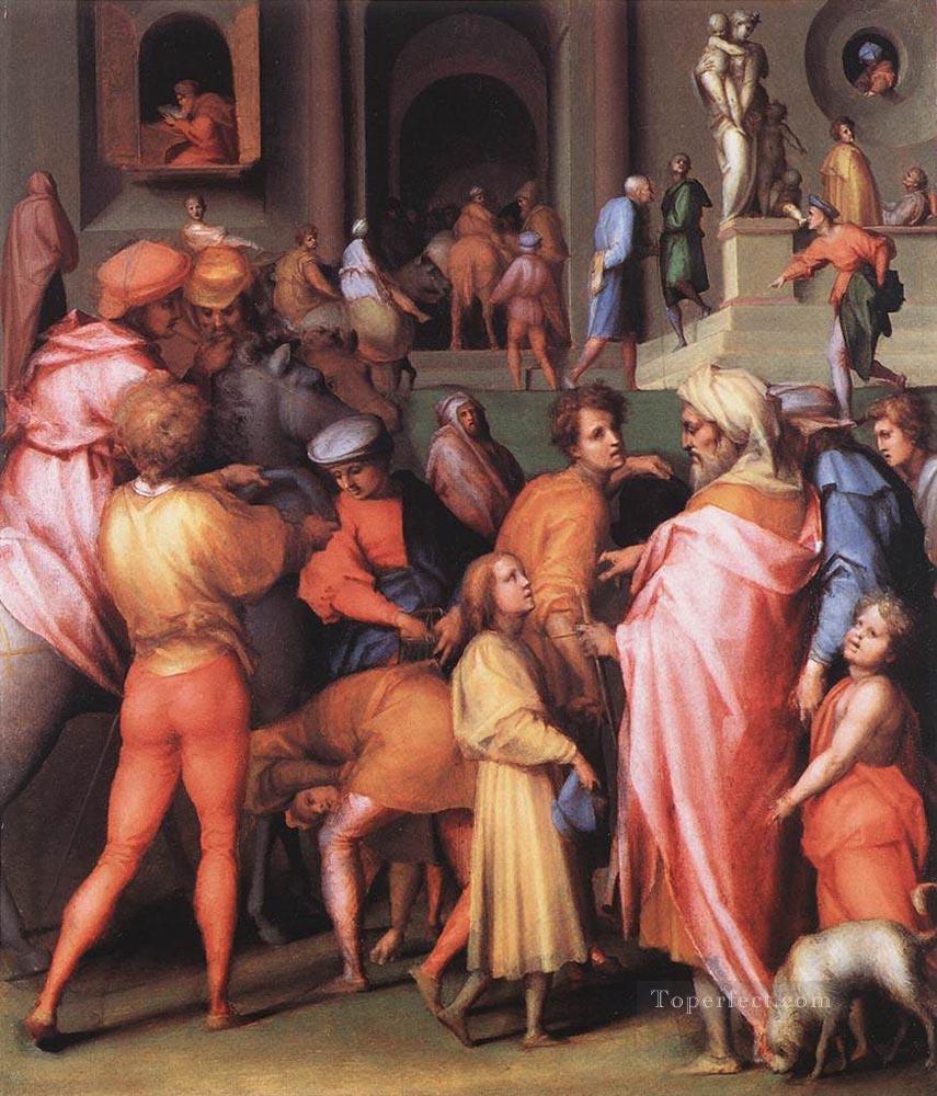 Joseph Being Sold To Potiphar portraitist Florentine Mannerism Jacopo da Pontormo Oil Paintings